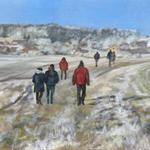 Poutnici, 40x60, olej