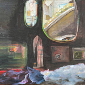 Praha snivců - 1995, 50x60, olej