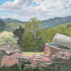 Zátiší v krajině, 50x40, olej