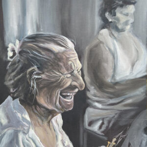 Krajkářka, 50x40, olej