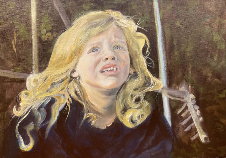 Tatínek na stromě, 60x40, olej