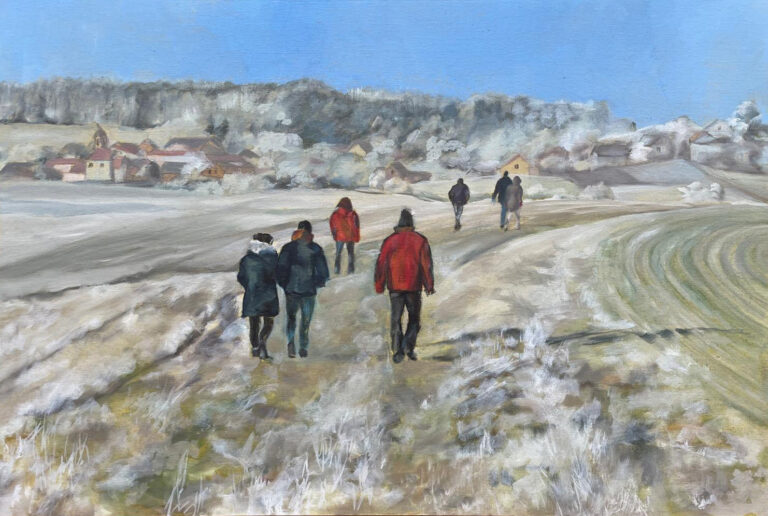 Poutnici, 40x60, olej