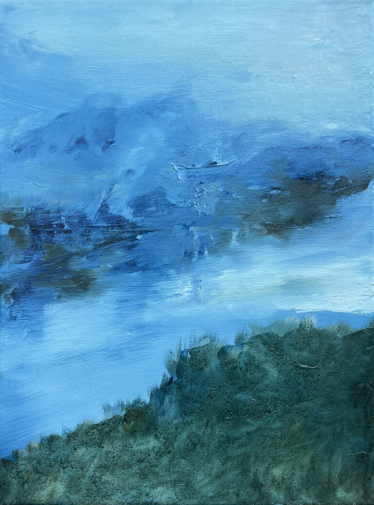 Blues, 40x30, olej