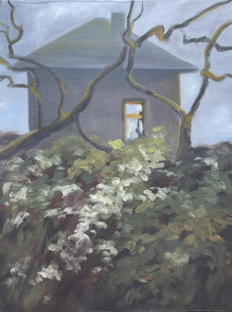 Dům, 40x30, olej