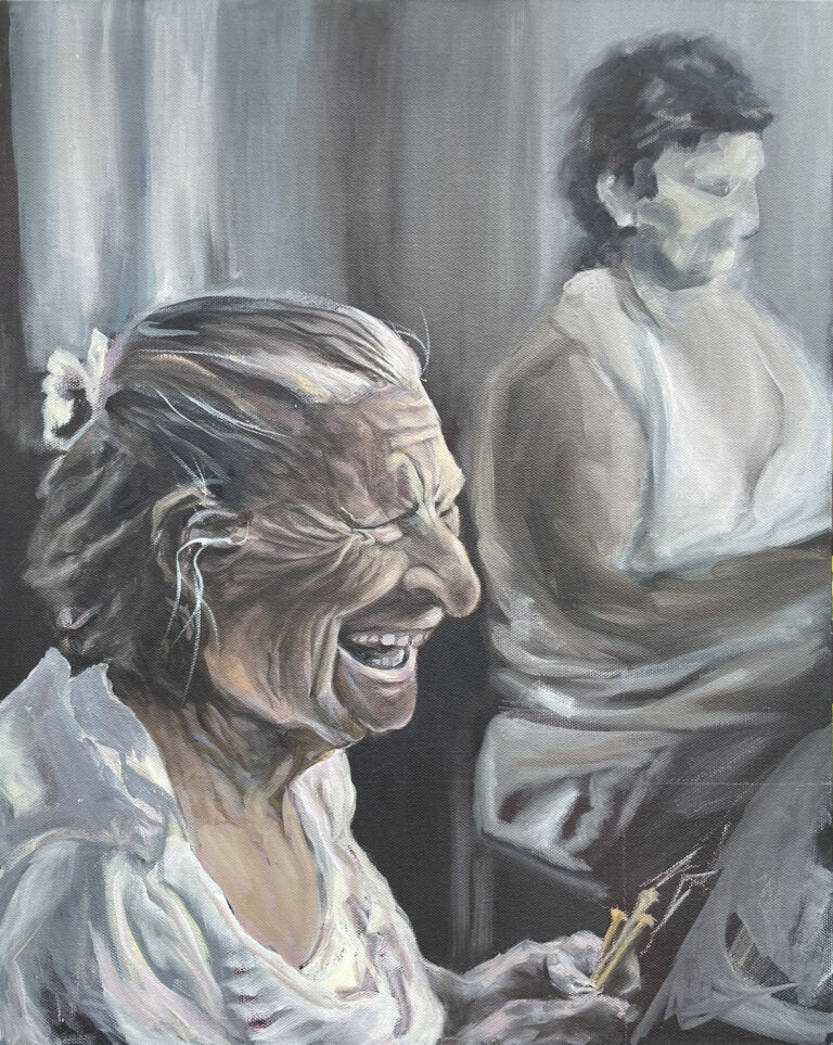 Krajkářka, 50x40, olej
