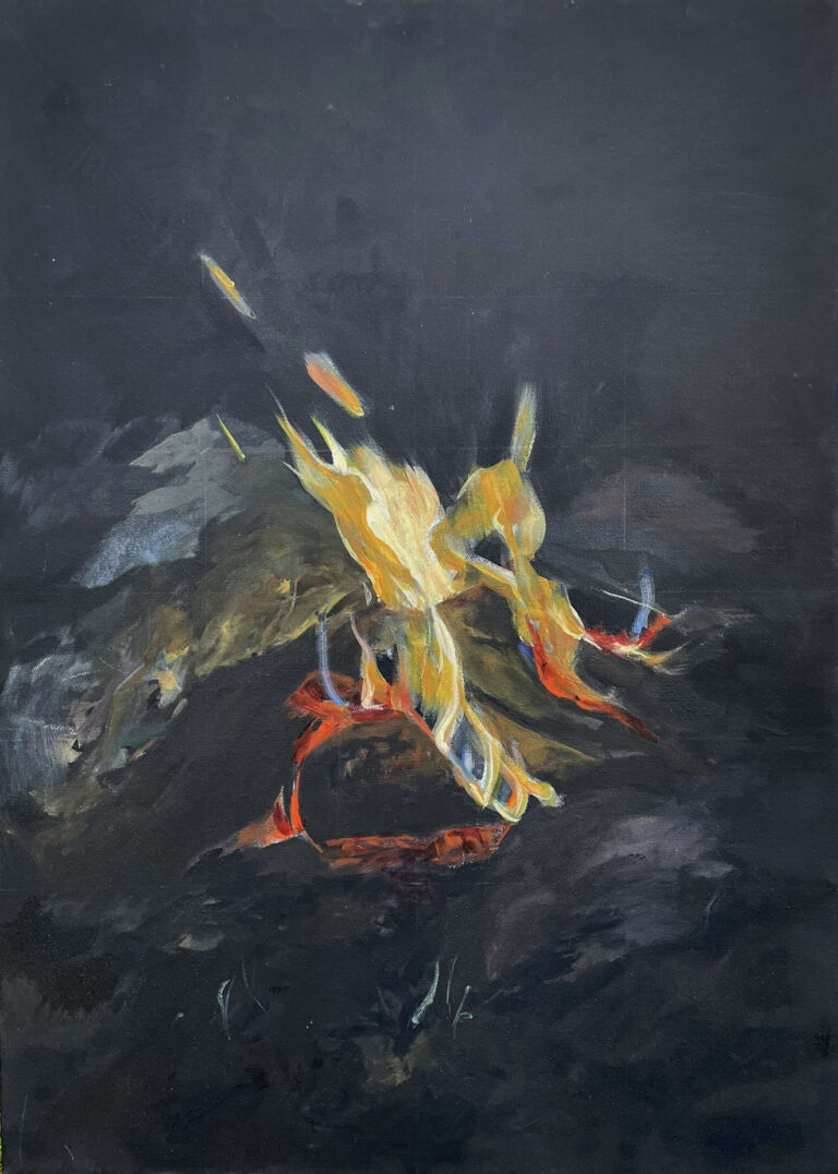 Oheň, 70x50, olej