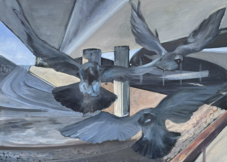 Ptáci, 50x70, olej